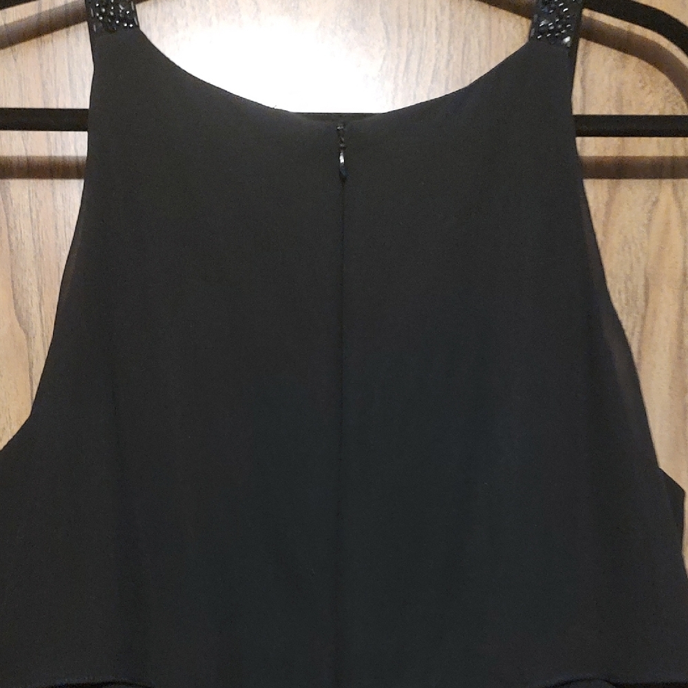 dressbarn Black Layered Midi Dress - Picture 6 of 7